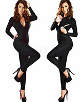 Stretch Catsuit with Breast Zippers and Crotch Zipper