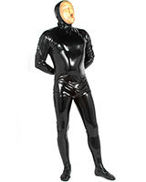 Latex Catsuit with Feet and 3 Way Zipper