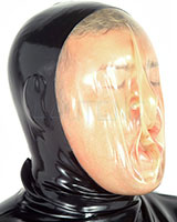 Atemreduktionsmaske aus geklebtem Latex mit Reißverschluß