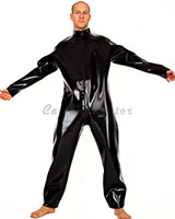Glued 1.0 mm Latex Wide Suit with 3 Way Zipper Through Crotch