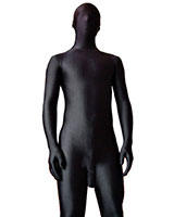 Schwarzer Shiny Zenshin Tights-Anzug mit Penishülle