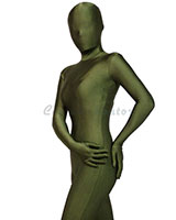 Olive Green Shiny Zenshin Tights Suit